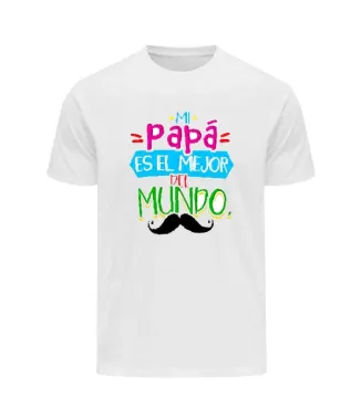 Playera con frase mi papá es el mejor del mundo