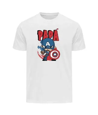 Playera con frase papá capitán américa