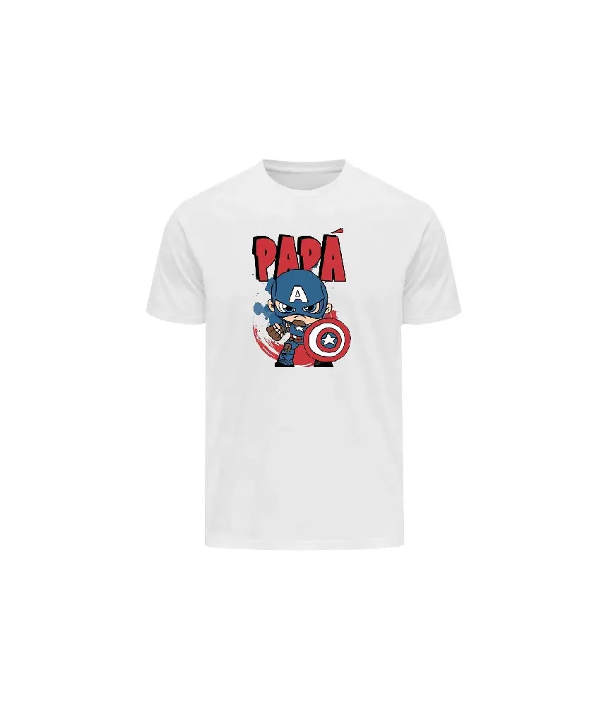 Playera con frase papá capitán américa