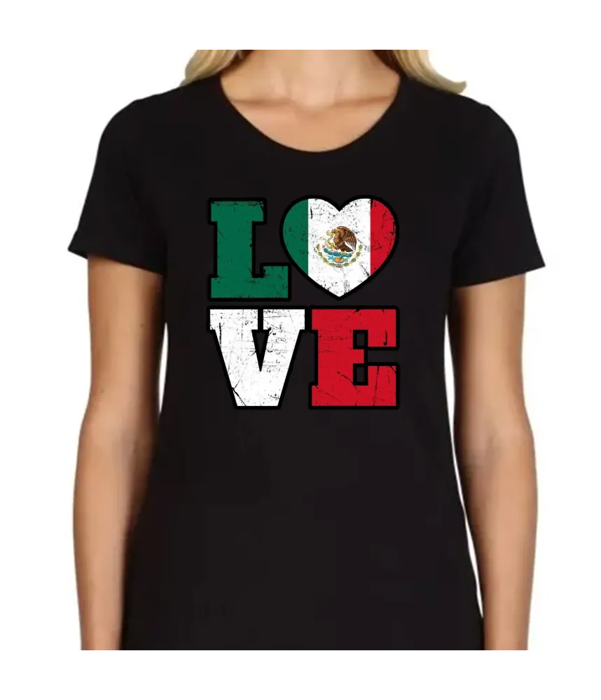 Playera love fiestas patrias