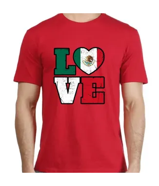 Playera love fiestas patrias