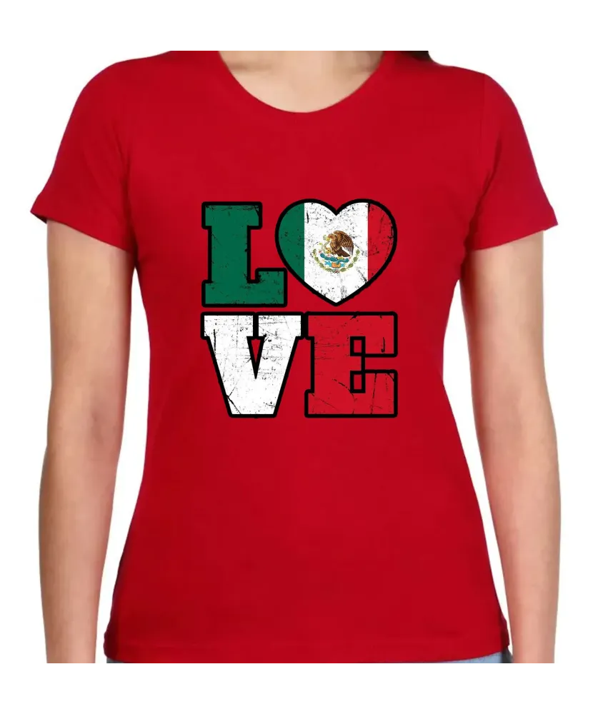 Playera love fiestas patrias