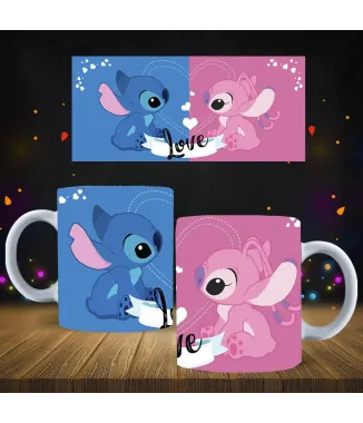 Taza con diseño Lilo & Stich
