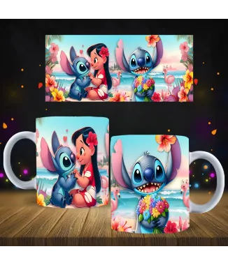 Taza con diseño Lilo & Stich