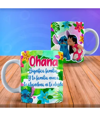 Taza con diseño Lilo & Stich