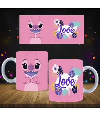Taza con diseño Lilo & Stich