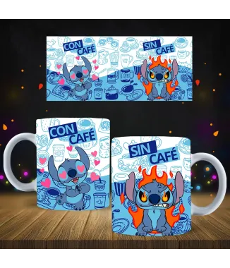 Taza con diseño Lilo & Stich