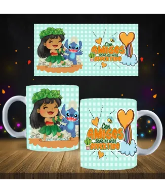 Taza con diseño Lilo & Stich